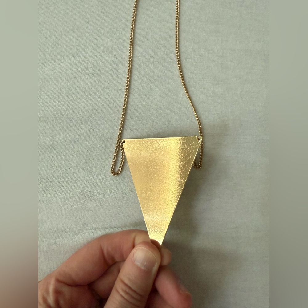 Madewell Gold Triangle Pendant Necklace